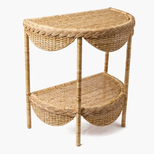 Mrs. Alice Aria Rattan Braided Side Table< Furniture | Furniture