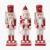 Mrs. Alice Assorted Red Glitter Nutcracker Trio< Christmas Decorations