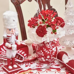 Mrs. Alice Assorted Red Glitter Nutcracker Trio< Christmas Decorations