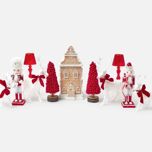 Mrs. Alice Assorted Red Glitter Nutcracker Trio< Christmas Decorations
