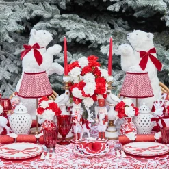 Mrs. Alice Assorted Red Glitter Nutcracker Trio< Christmas Decorations