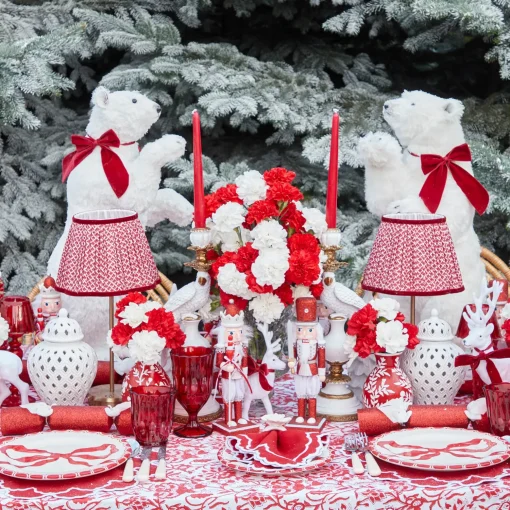 Mrs. Alice Assorted Red Glitter Nutcracker Trio< Christmas Decorations