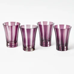 Mrs. Alice Aubergine Positano Glasses (Set of 4)< Summer Glassware | Glasses
