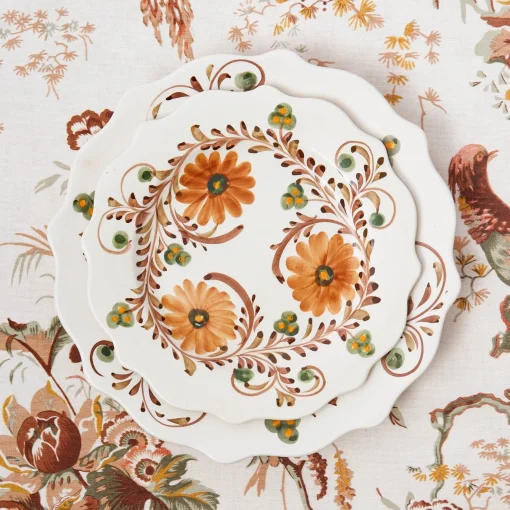 Mrs. Alice Autumn Flowers Dinner & Starter Plates (Set of 8)< Crockery Sets