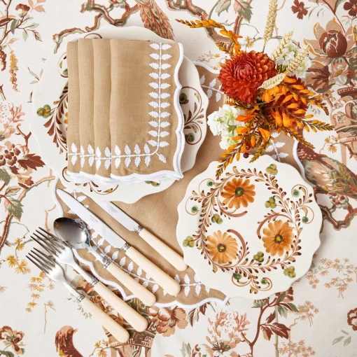 Mrs. Alice Autumn Flowers Starter Plates (Set of 4)< Starter Plates | Crockery Sets
