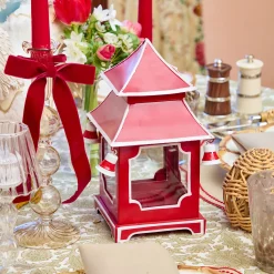 Mrs. Alice Berry Red Mini Pagoda Lantern (Pair)< Year-round Decorations | Spring Decorations