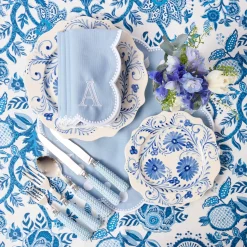 Mrs. Alice Bettina Blue & White Placemats & Napkins (Set of 4)< Table Linen Sets | Mrs. Alice Monogram