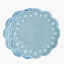 Mrs. Alice Bettina Blue Placemats (Set of 4)< Summer Table Linen | Placemats