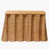 Mrs. Alice Bettina Box Pleated Rattan Console Table< Furniture | Furniture