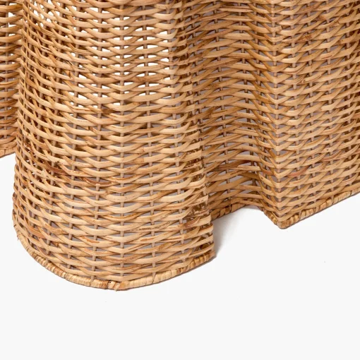 Mrs. Alice Bettina Box Pleated Rattan Console Table< Furniture | Furniture