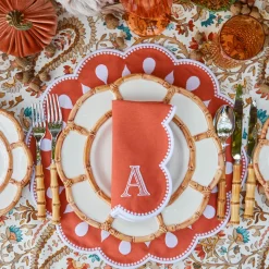 Mrs. Alice Bettina Burnt Orange Placemats (Set of 4)< Placemats