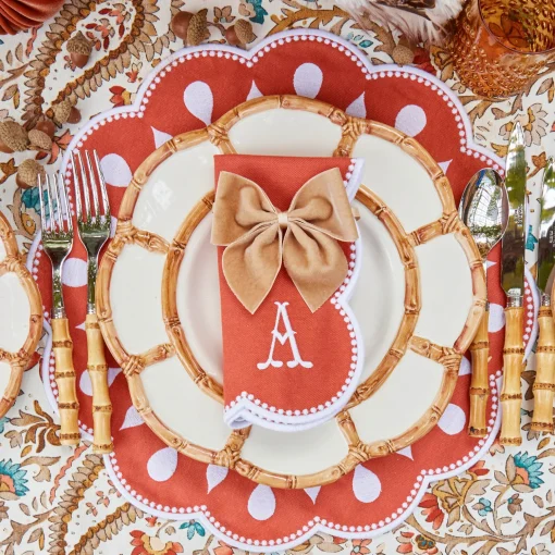 Mrs. Alice Bettina Burnt Orange Placemats (Set of 4)< Placemats
