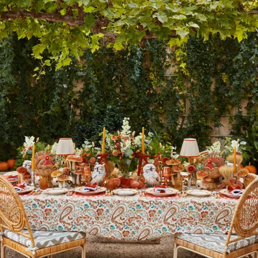 Mrs. Alice Bettina Burnt Orange Placemats & Napkins (Set of 4)< Table Linen Sets | Mrs. Alice Monogram