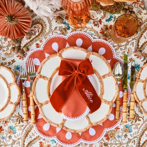 Mrs. Alice Bettina Burnt Orange Placemats (Set of 4)< Placemats