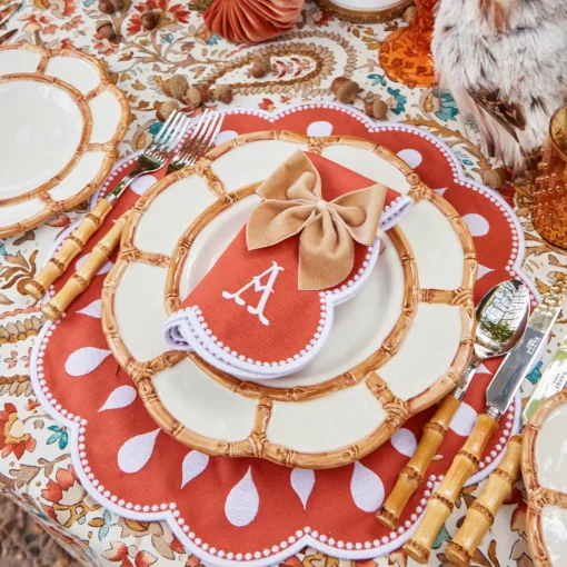Mrs. Alice Bettina Burnt Orange Placemats (Set of 4)< Placemats