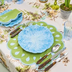 Mrs. Alice Bettina Green & Blue Placemats & Napkins (Set of 4)< Table Linen Sets | Mrs. Alice Monogram