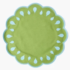 Mrs. Alice Bettina Green & Blue Placemats & Napkins (Set of 4)< Table Linen Sets | Mrs. Alice Monogram