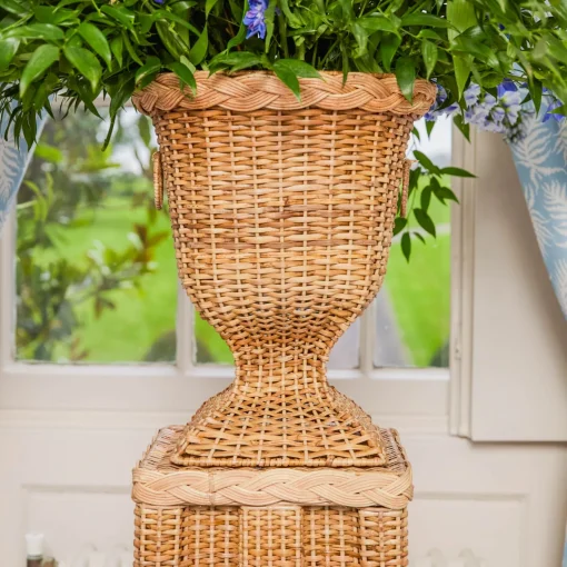 Mrs. Alice Bettina Rattan Urn< Vases | Vases & Planters