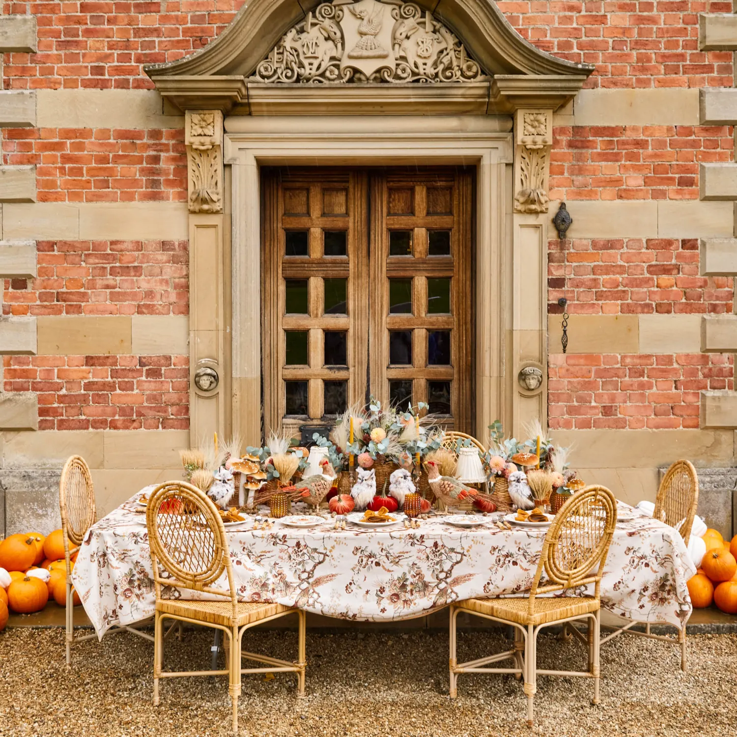 Mrs. Alice Bettina Taupe & Mustard Napkins (Set of 4)< Napkins | Mrs. Alice Monogram