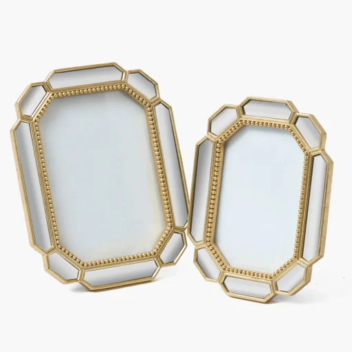 Mrs. Alice Beveled Edge Mirror Photo Frames (Set of 2)< For Her | For The Homemaker