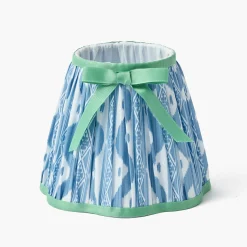 Mrs. Alice Blue & Green Ikat Bow Lampshade (18cm)< Lampshades