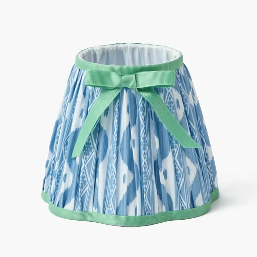 Mrs. Alice Blue & Green Ikat Bow Lampshade (18cm)< Lampshades