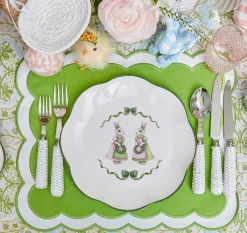 Mrs. Alice Blue & Pink Cottontail Bunny Dinner Plates (Set of 4)< Dinner Plates | Crockery Sets
