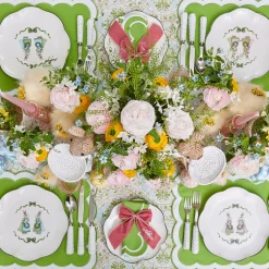 Mrs. Alice Blue & Pink Cottontail Bunny Dinner Plates (Set of 4)< Dinner Plates | Crockery Sets