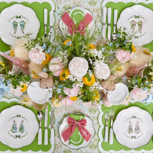 Mrs. Alice Blue & Pink Cottontail Bunny Dinner Plates (Set of 4)< Dinner Plates | Crockery Sets