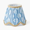 Mrs. Alice Blue & Putty Deep Scalloped Lampshade (18cm)< Summer Lighting | Lampshades
