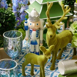 Mrs. Alice Blue & White Glitter Nutcrackers (Pair)< Christmas Decorations