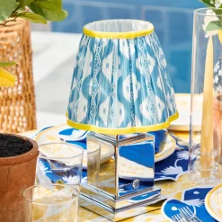 Mrs. Alice Blue & Yellow Ikat Lampshade (18cm)< Lampshades