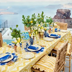 Mrs. Alice Blue & Yellow Ikat Lampshade (18cm)< Lampshades