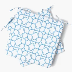 Mrs. Alice Blue Bamboo Seat Pad Cushion< Cushions