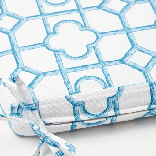 Mrs. Alice Blue Bamboo Seat Pad Cushion< Cushions