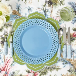 Mrs. Alice Blue Basketweave Dinner & Starter Plates (Set of 8)< Summer Crockery | Crockery Sets