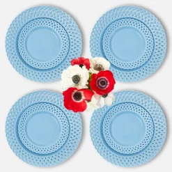 Mrs. Alice Blue Basketweave Dinner & Starter Plates (Set of 8)< Summer Crockery | Crockery Sets