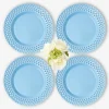 Mrs. Alice Blue Basketweave Dinner Plates (Set of 4)< Summer Crockery | Dinner Plates