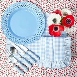 Mrs. Alice Blue Basketweave Dinner Plates (Set of 4)< Summer Crockery | Dinner Plates