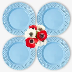 Mrs. Alice Blue Basketweave Dinner Plates (Set of 4)< Summer Crockery | Dinner Plates