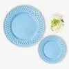 Mrs. Alice Blue Basketweave Starter Plate< Summer Crockery | Starter Plates
