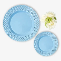 Mrs. Alice Blue Basketweave Starter Plate< Summer Crockery | Starter Plates