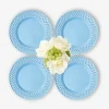 Mrs. Alice Blue Basketweave Starter Plates (Set of 4)< Summer Crockery | Starter Plates