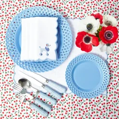 Mrs. Alice Blue Basketweave Starter Plate< Summer Crockery | Starter Plates