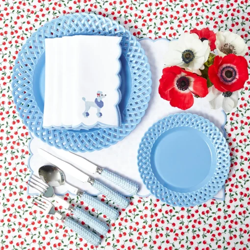 Mrs. Alice Blue Basketweave Starter Plate< Summer Crockery | Starter Plates