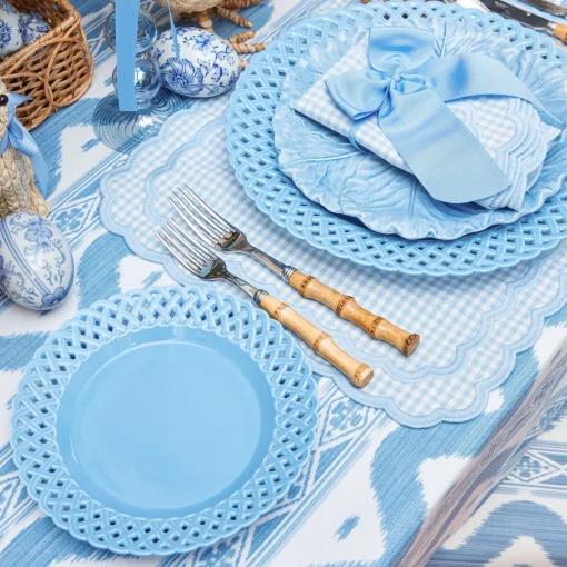 Mrs. Alice Blue Basketweave Starter Plate< Summer Crockery | Starter Plates