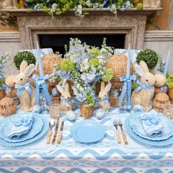 Mrs. Alice Blue Basketweave Starter Plates (Set of 4)< Summer Crockery | Starter Plates