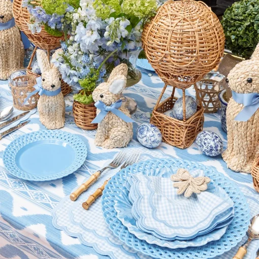 Mrs. Alice Blue Basketweave Starter Plates (Set of 4)< Summer Crockery | Starter Plates