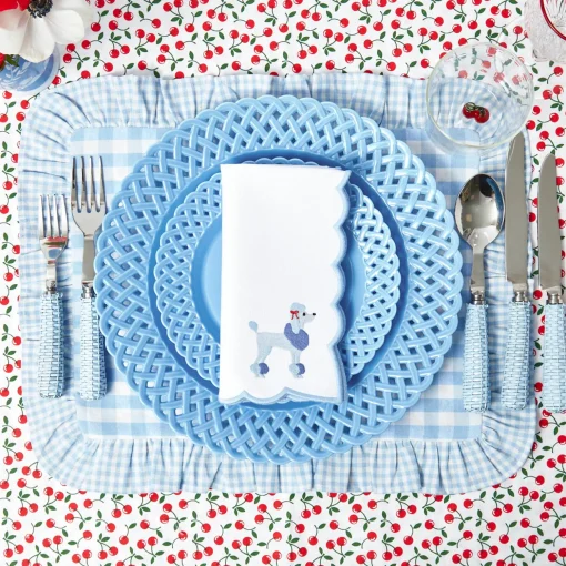 Mrs. Alice Blue Basketweave Starter Plate< Summer Crockery | Starter Plates