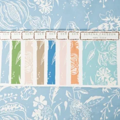 Mrs. Alice Blue Chelsea Square Fabric< Serena Fresson Fabrics